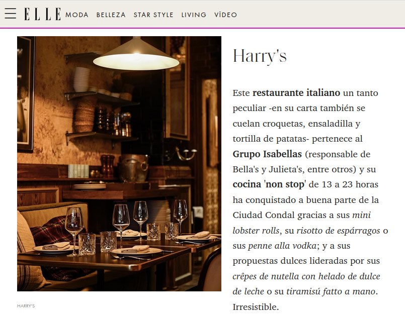ELLE. Los 10 restaurantes de moda de Barcelona donde comer bien