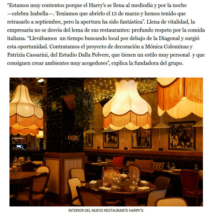 THEBNP. Harry’s, la nueva propuesta gastronómica de Isabella Heseltine