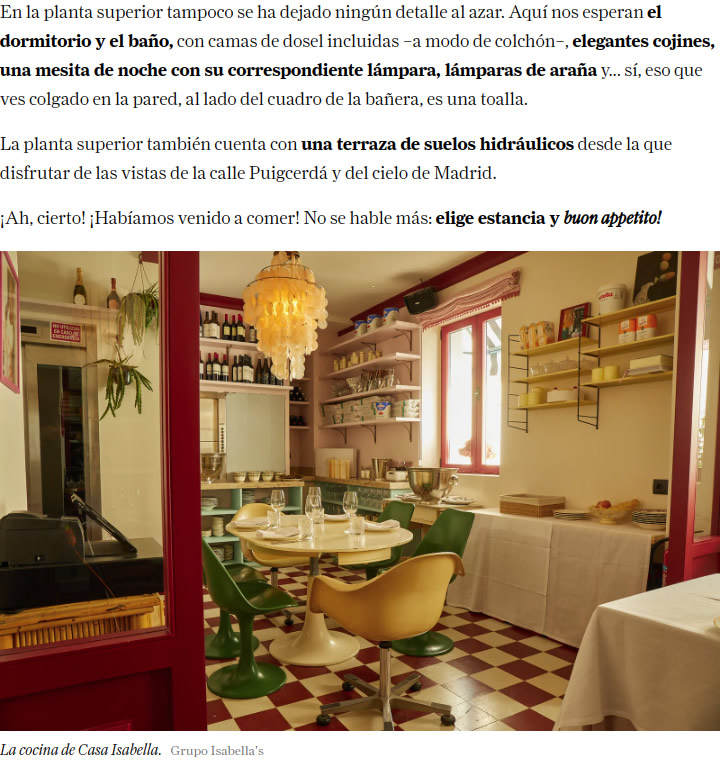 TRAVELLER. Casa Isabella (Madrid): el nuevo restaurante italiano que no paras de ver en Instagram